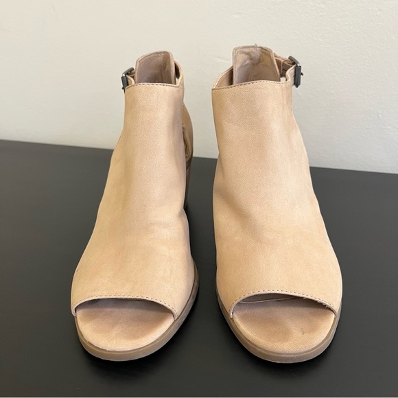 Lucky Brand Barimo Leather Peep Toe Ankle Fashion Heels - Picture 4 of 12